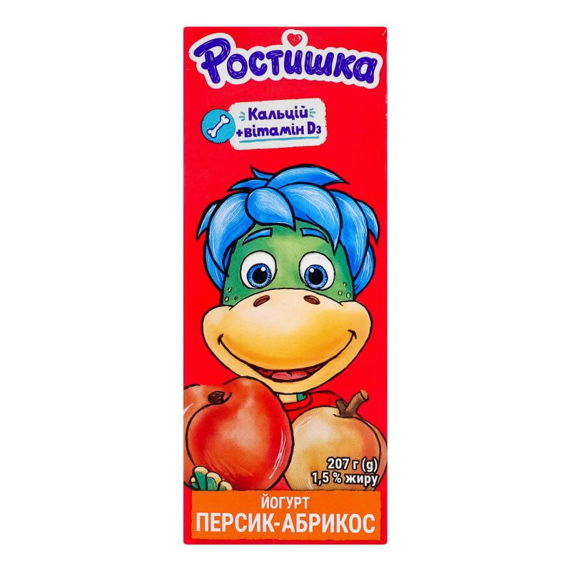Йогурт Ростишка персик-абрикос питний 1.5% 207г